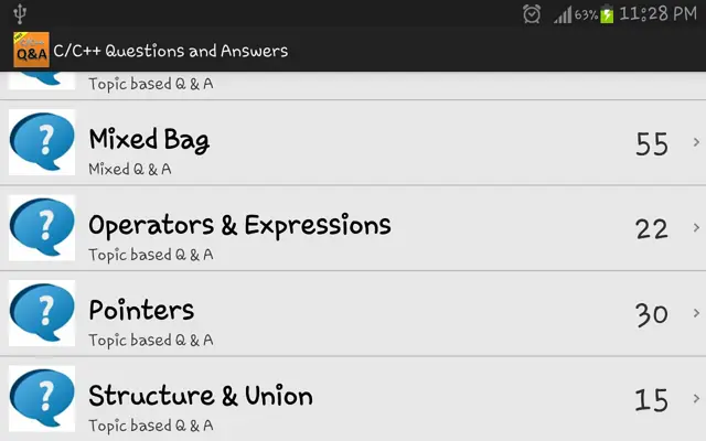 C/C++ Questions and Answers android App screenshot 0