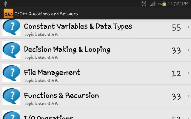 C/C++ Questions and Answers android App screenshot 1