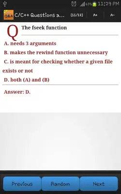 C/C++ Questions and Answers android App screenshot 3