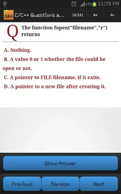 C/C++ Questions and Answers android App screenshot 6